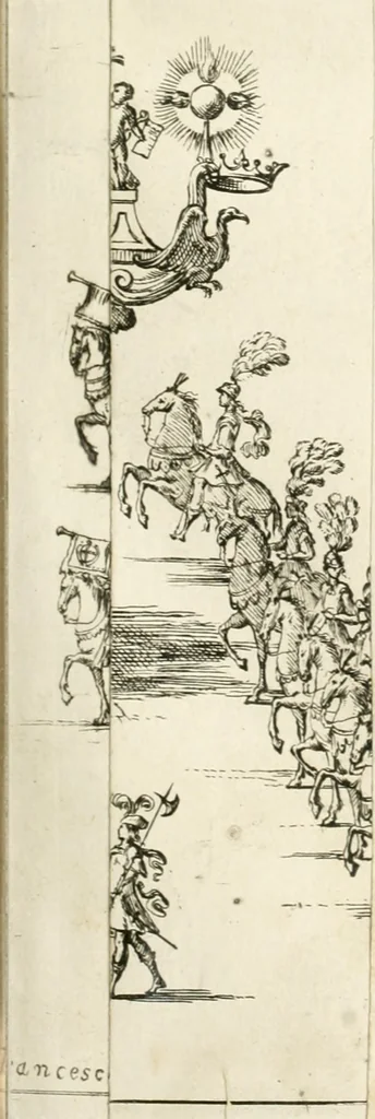 An illustration from Maria Vergine coronata : descrizione, e dichiarazione della diuota solennità fatta in Reggio li 13. maggio 1674, 1675, leaf 70