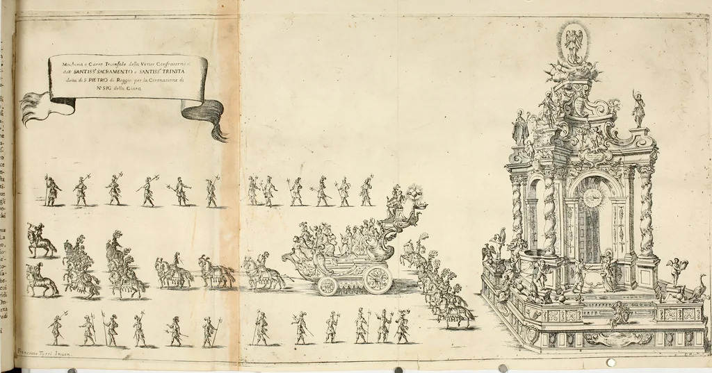An illustration from Maria Vergine coronata : descrizione, e dichiarazione della diuota solennità fatta in Reggio li 13. maggio 1674, 1675, leaf 71