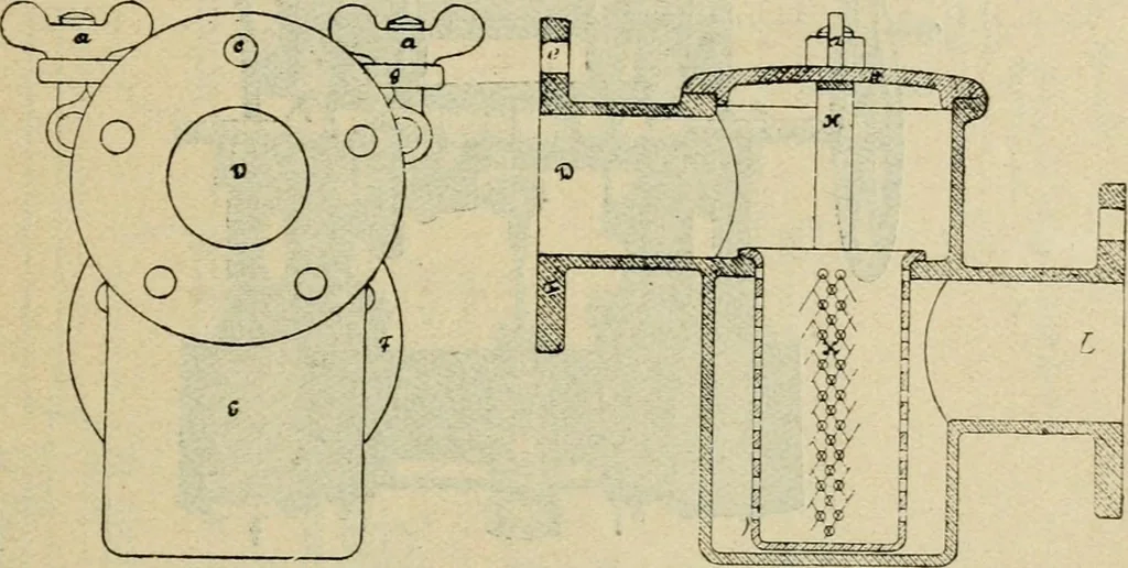 An illustration from Marine engines; problems, notes and sketches. Additional to the text-book used in the instruction of naval cadets of the second class, United States Naval Academy, 1899, leaf 86