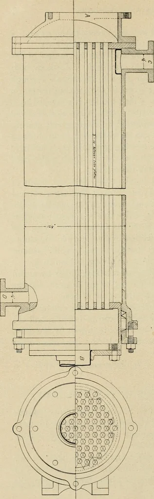 An illustration from Marine engines; problems, notes and sketches. Additional to the text-book used in the instruction of naval cadets of the second class, United States Naval Academy, 1899, leaf 93