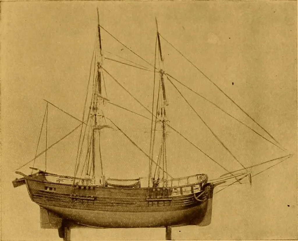 An illustration from The Marine room of the Peabody Museum of Salem, 1921, leaf 150