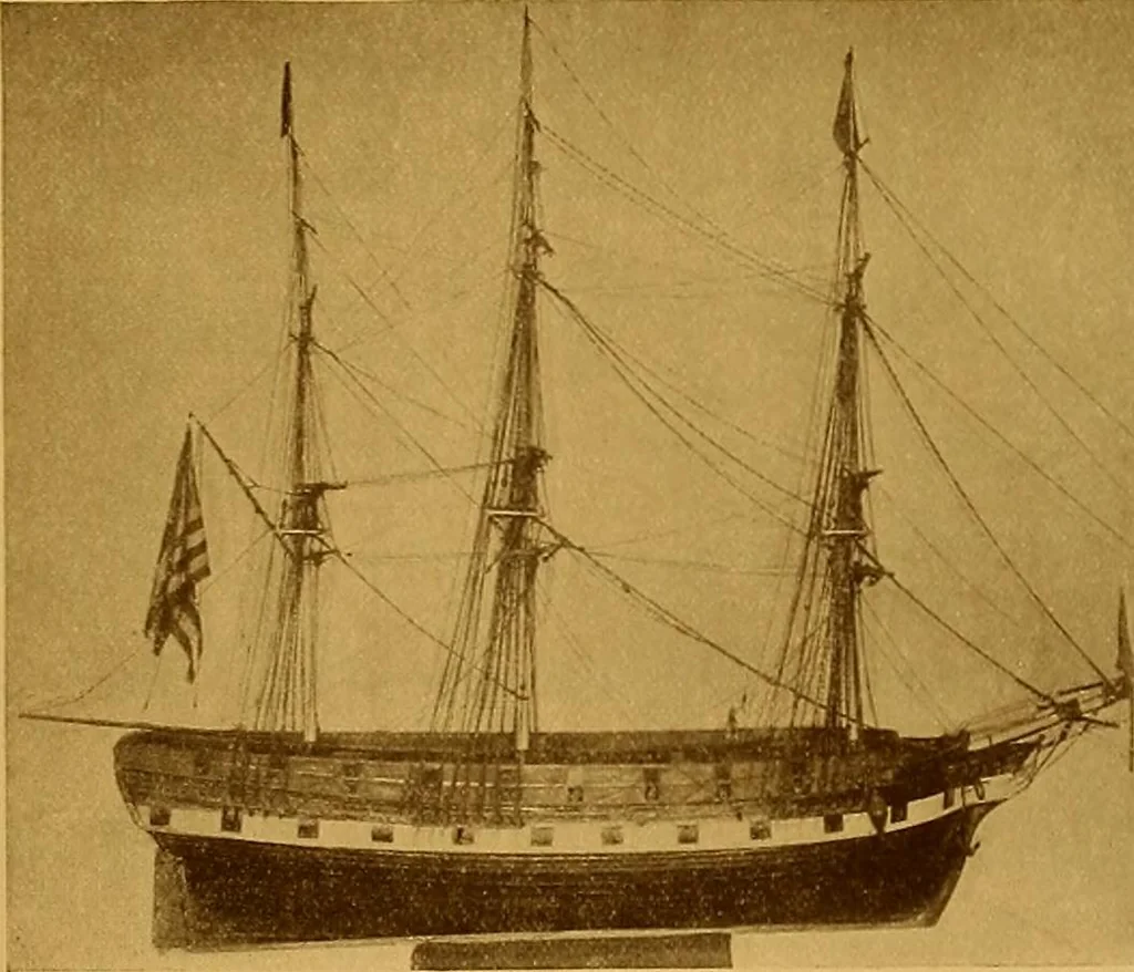 An illustration from The Marine room of the Peabody Museum of Salem, 1921, leaf 150