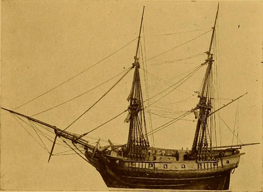 An illustration from The Marine room of the Peabody Museum of Salem, 1921, leaf 162
