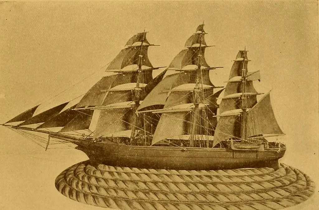 An illustration from The Marine room of the Peabody Museum of Salem, 1921, leaf 166