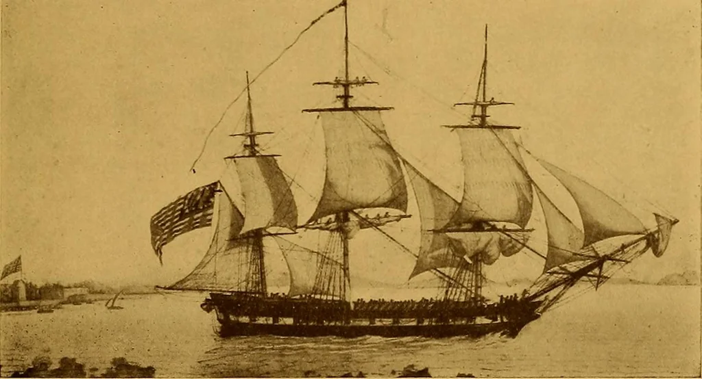 An illustration from The Marine room of the Peabody Museum of Salem, 1921, leaf 38