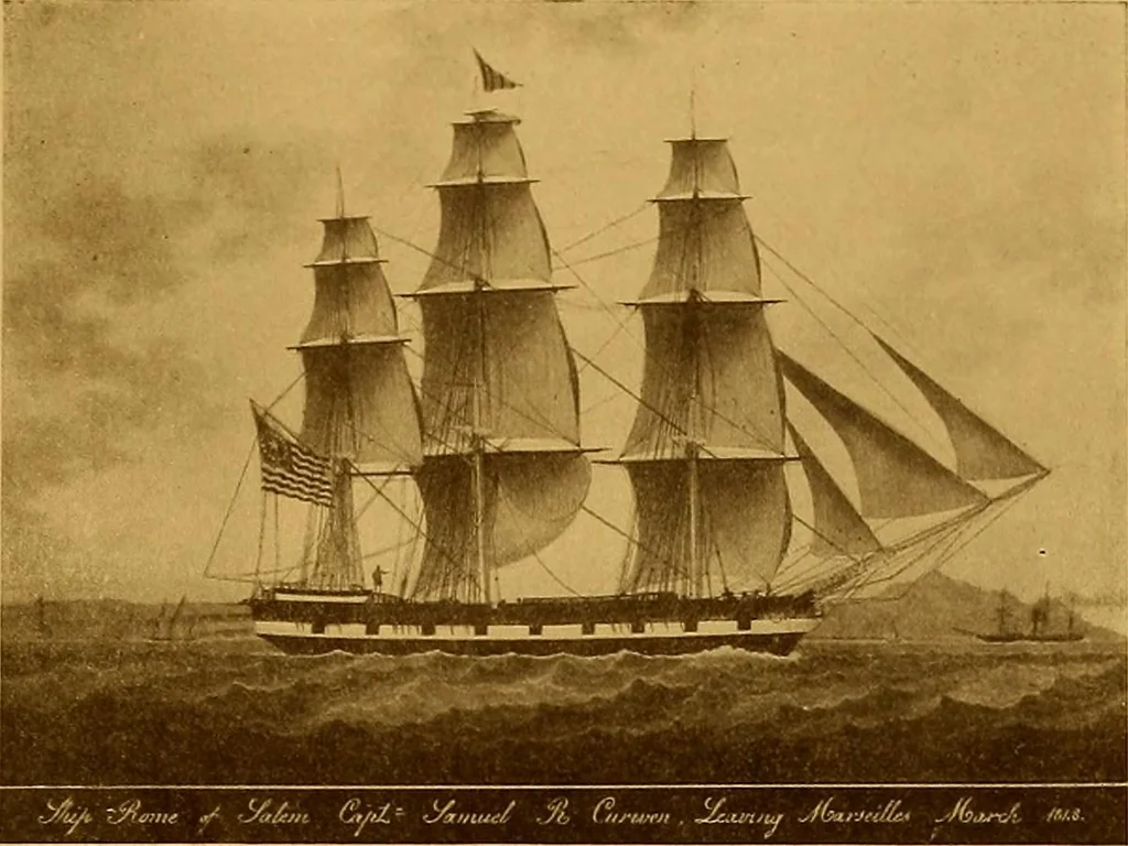 An illustration from The Marine room of the Peabody Museum of Salem, 1921, leaf 98