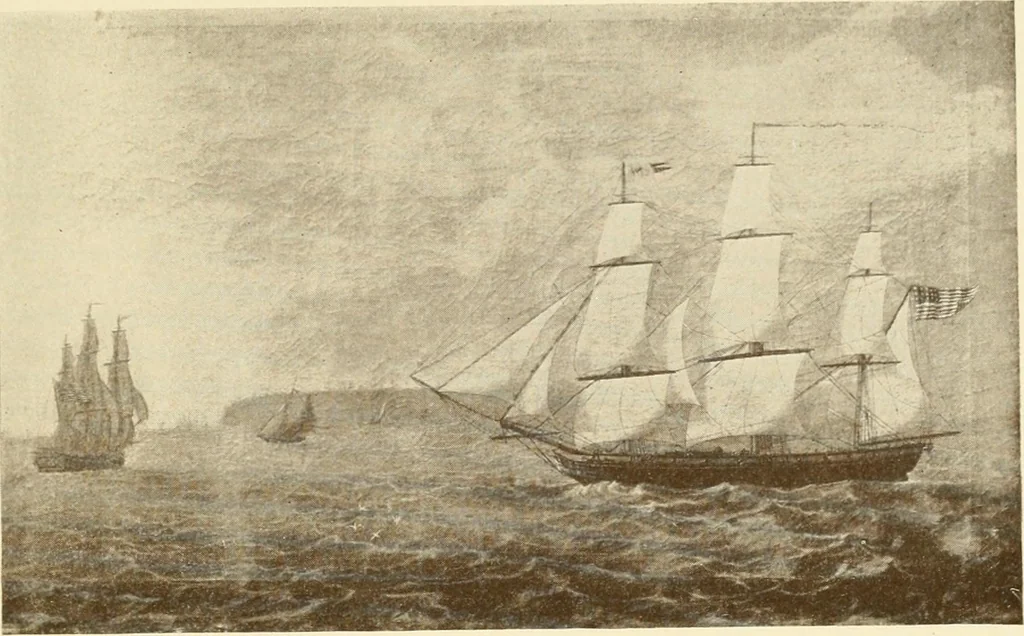An illustration from The Marine room of the Peabody Museum of Salem, 1921, leaf 102