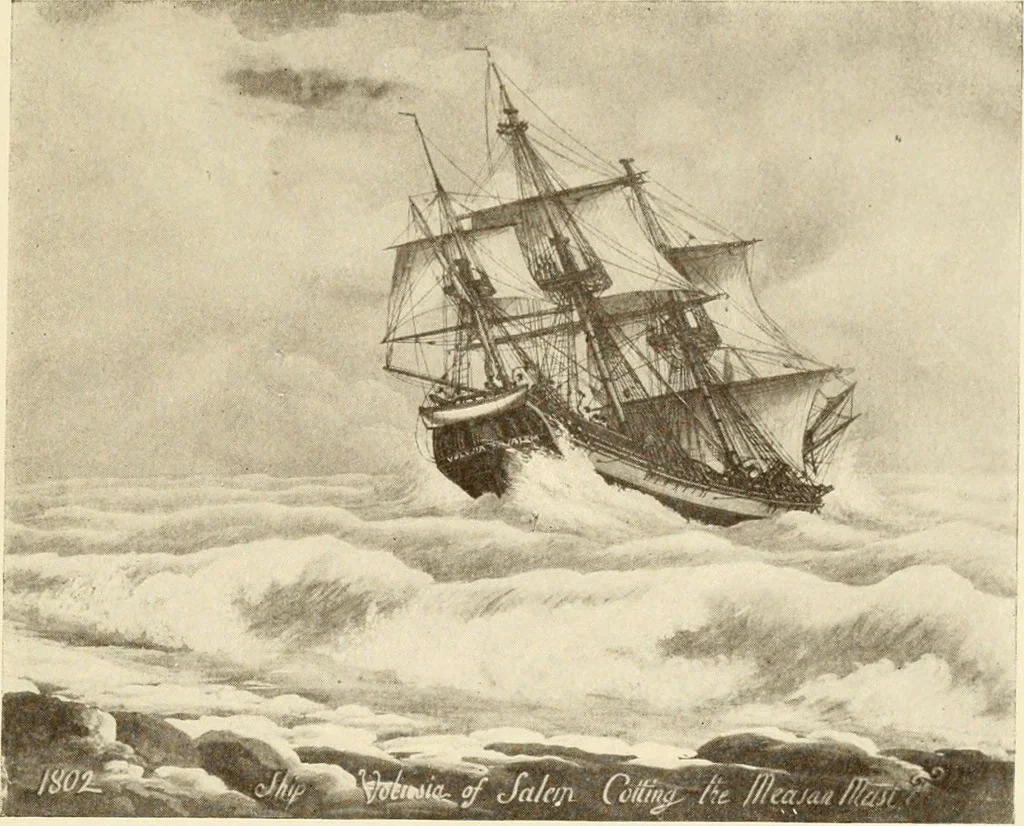 An illustration from The Marine room of the Peabody Museum of Salem, 1921, leaf 110