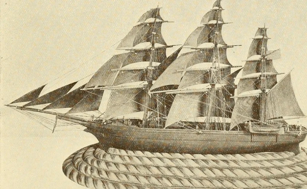 An illustration from The Marine room of the Peabody Museum of Salem, 1921, leaf 166