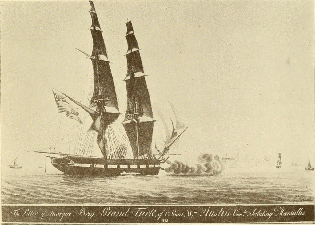 An illustration from The Marine room of the Peabody Museum of Salem, 1921, leaf 62