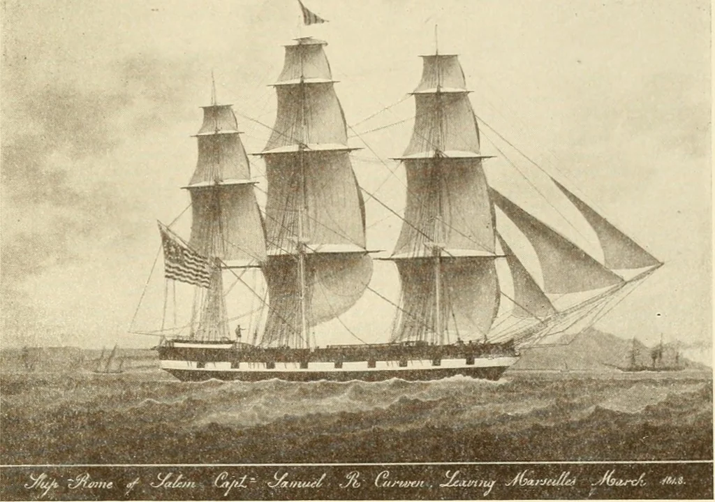 An illustration from The Marine room of the Peabody Museum of Salem, 1921, leaf 98