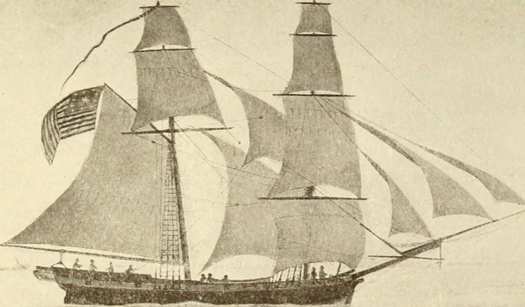 An illustration from The Marine room of the Peabody Museum of Salem, 1921, leaf 98