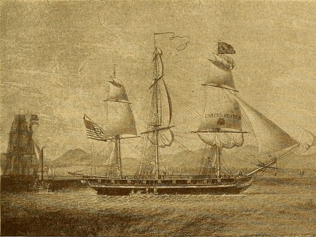 An illustration from The Marine room of the Peabody museum of Salem, 1921, leaf 102