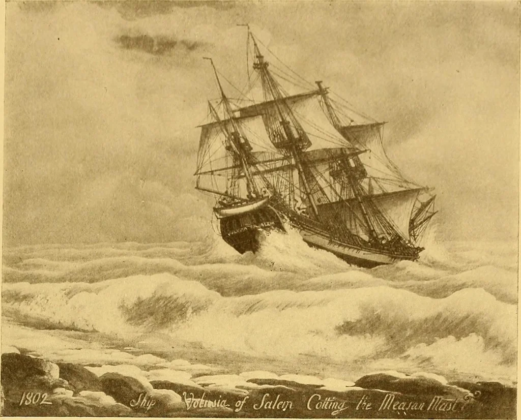 An illustration from The Marine room of the Peabody museum of Salem, 1921, leaf 110