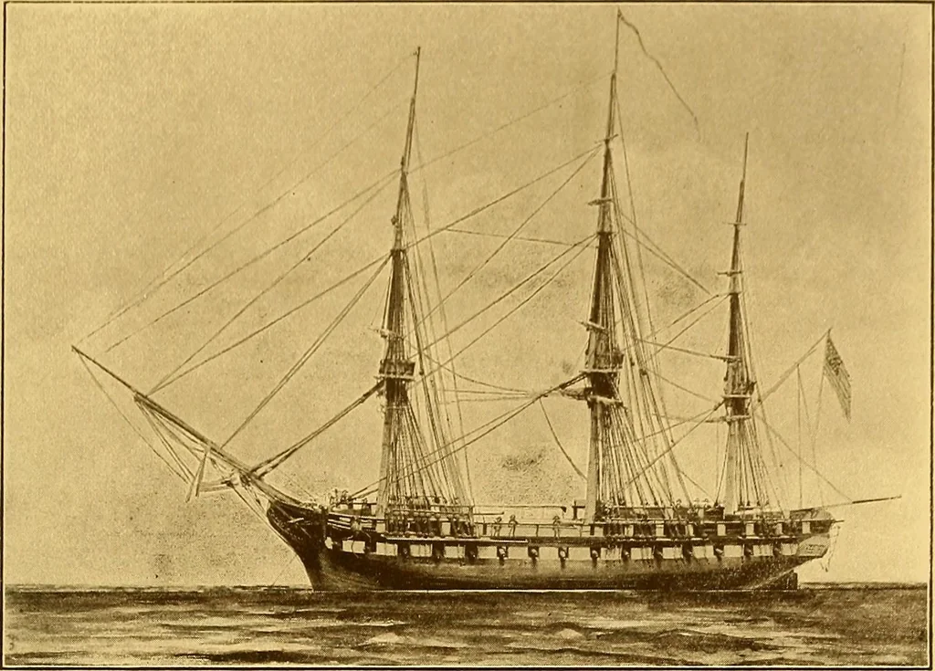 An illustration from The Marine room of the Peabody museum of Salem, 1921, leaf 130