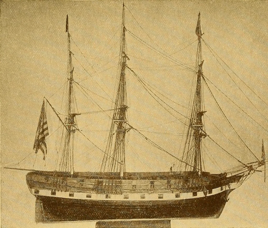An illustration from The Marine room of the Peabody museum of Salem, 1921, leaf 150