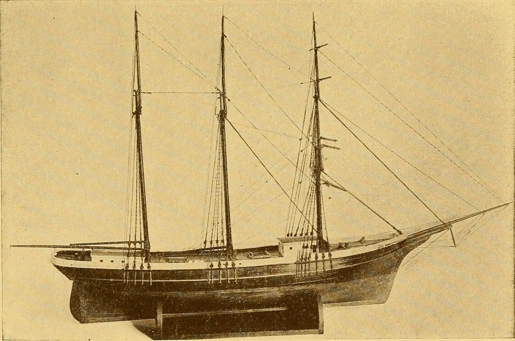 An illustration from The Marine room of the Peabody museum of Salem, 1921, leaf 154