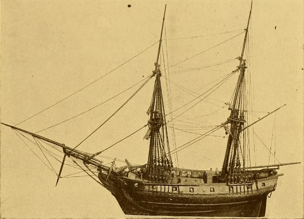 An illustration from The Marine room of the Peabody museum of Salem, 1921, leaf 162
