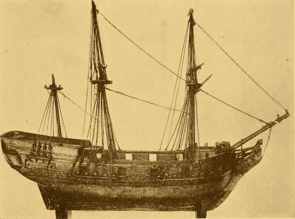 An illustration from The Marine room of the Peabody museum of Salem, 1921, leaf 166