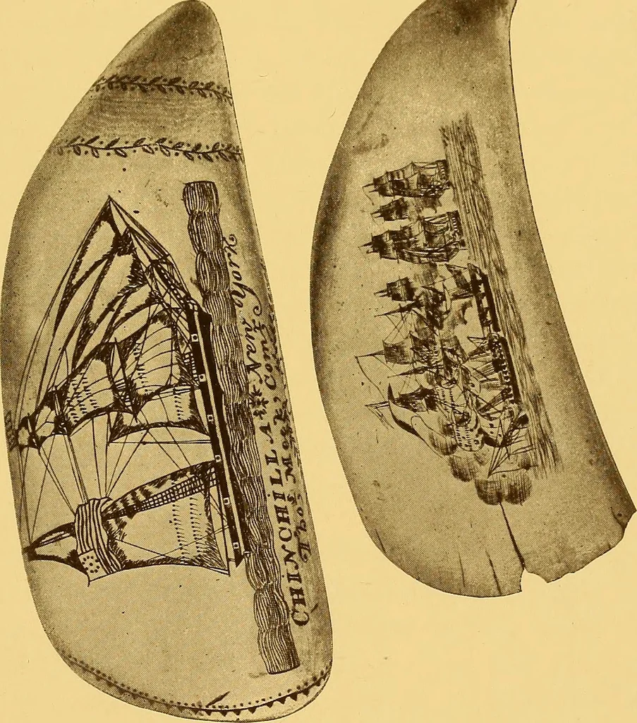 An illustration from The Marine room of the Peabody museum of Salem, 1921, leaf 262