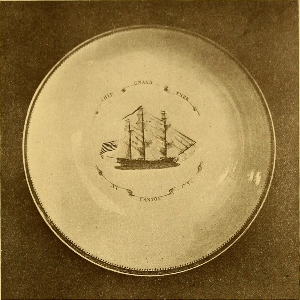 An illustration from The Marine room of the Peabody museum of Salem, 1921, leaf 282