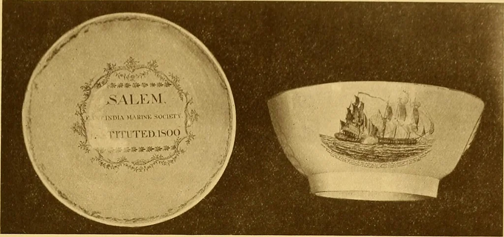 An illustration from The Marine room of the Peabody museum of Salem, 1921, leaf 286