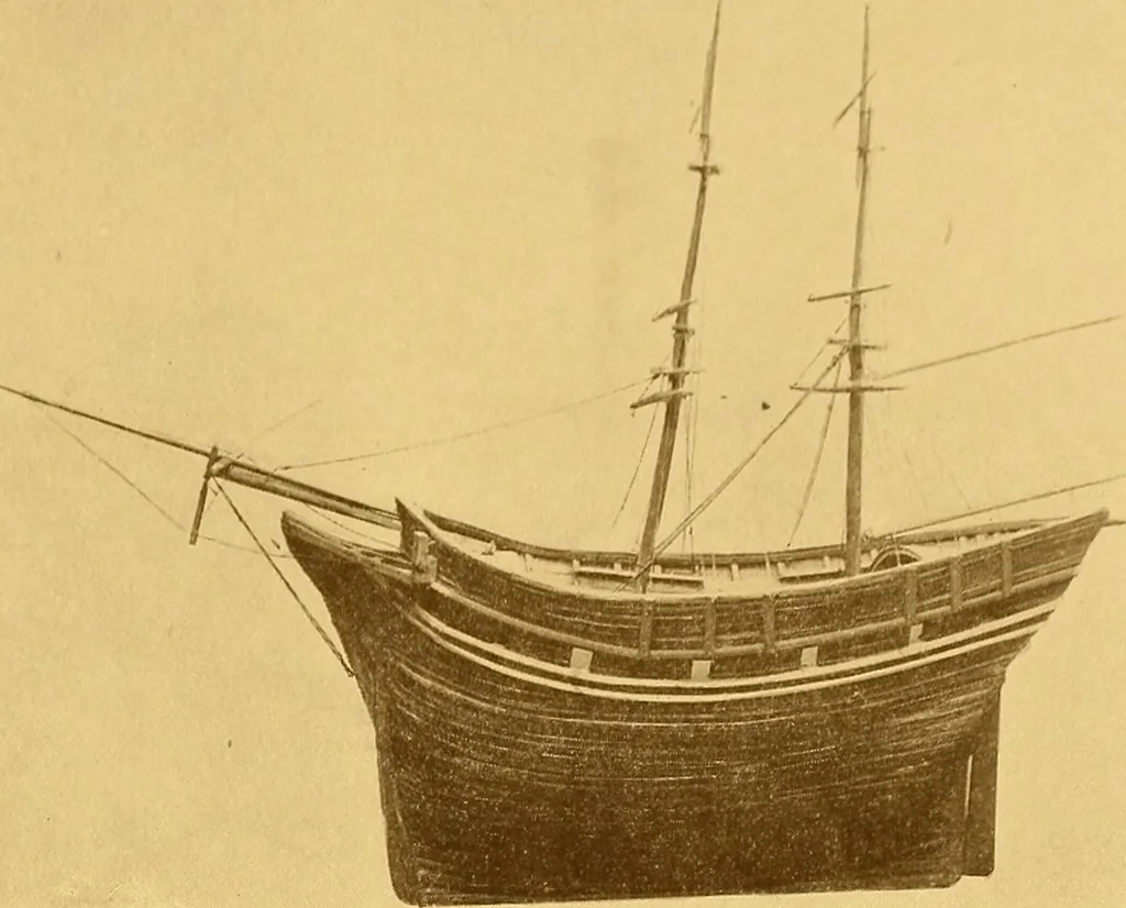 An illustration from The Marine room of the Peabody museum of Salem, 1921, leaf 302