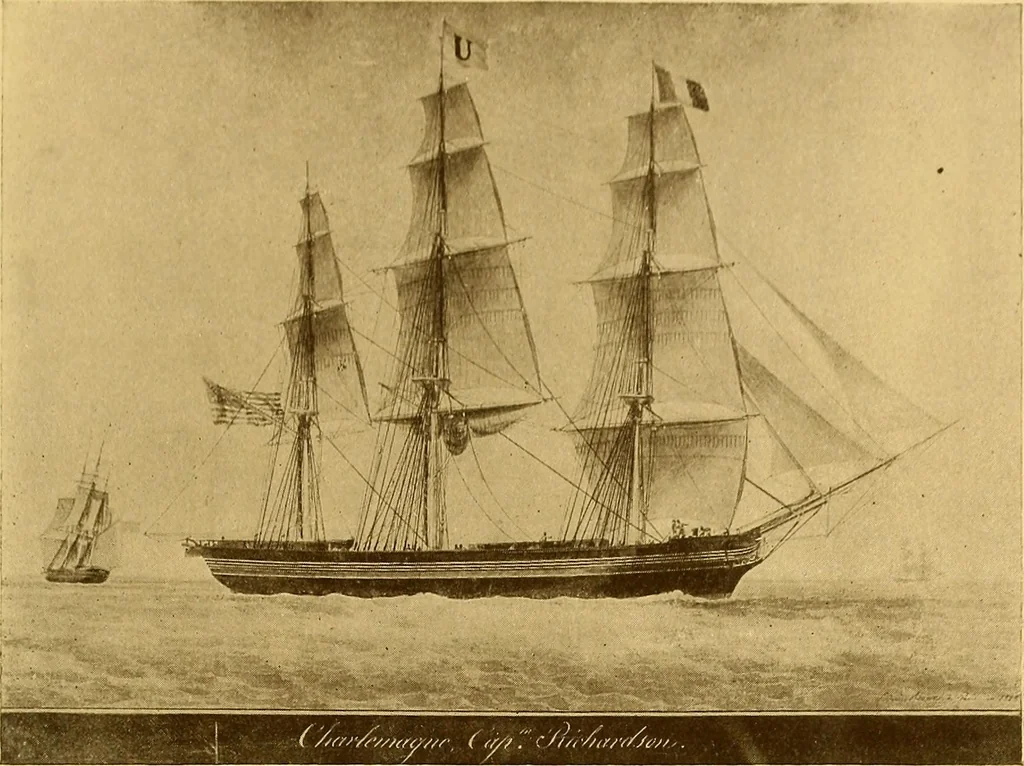 An illustration from The Marine room of the Peabody museum of Salem, 1921, leaf 42