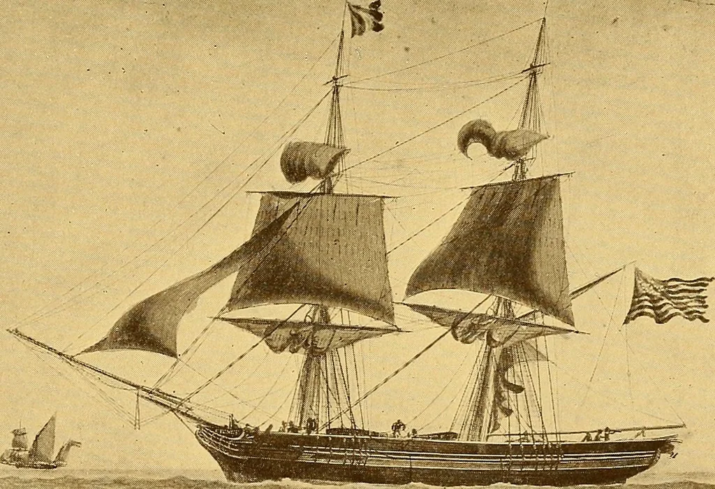 An illustration from The Marine room of the Peabody museum of Salem, 1921, leaf 42