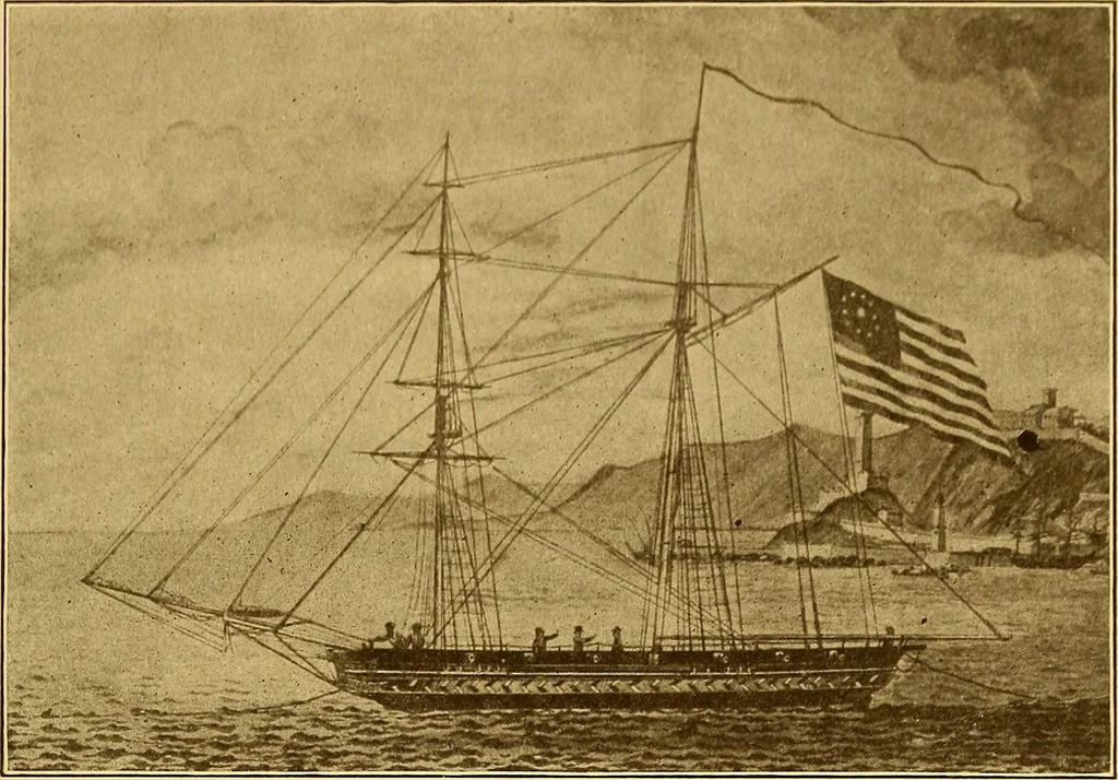 An illustration from The Marine room of the Peabody museum of Salem, 1921, leaf 46