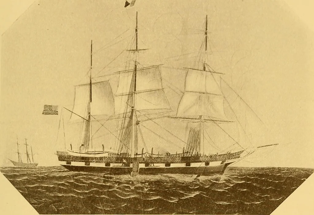An illustration from The Marine room of the Peabody museum of Salem, 1921, leaf 50