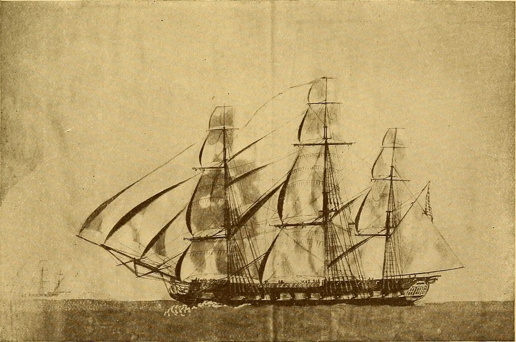 An illustration from The Marine room of the Peabody museum of Salem, 1921, leaf 50