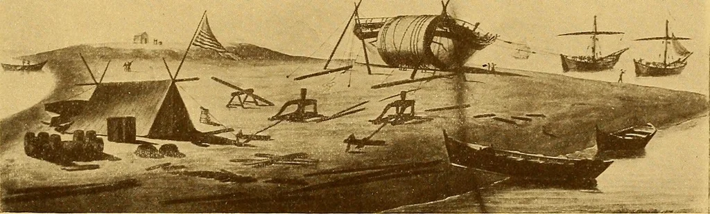 An illustration from The Marine room of the Peabody museum of Salem, 1921, leaf 56
