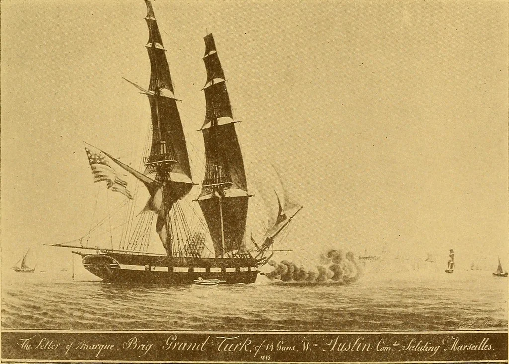 An illustration from The Marine room of the Peabody museum of Salem, 1921, leaf 62