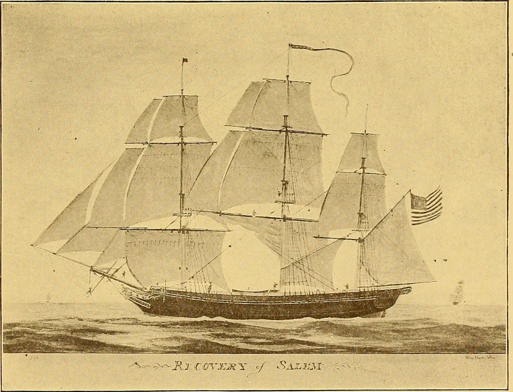 An illustration from The Marine room of the Peabody museum of Salem, 1921, leaf 90