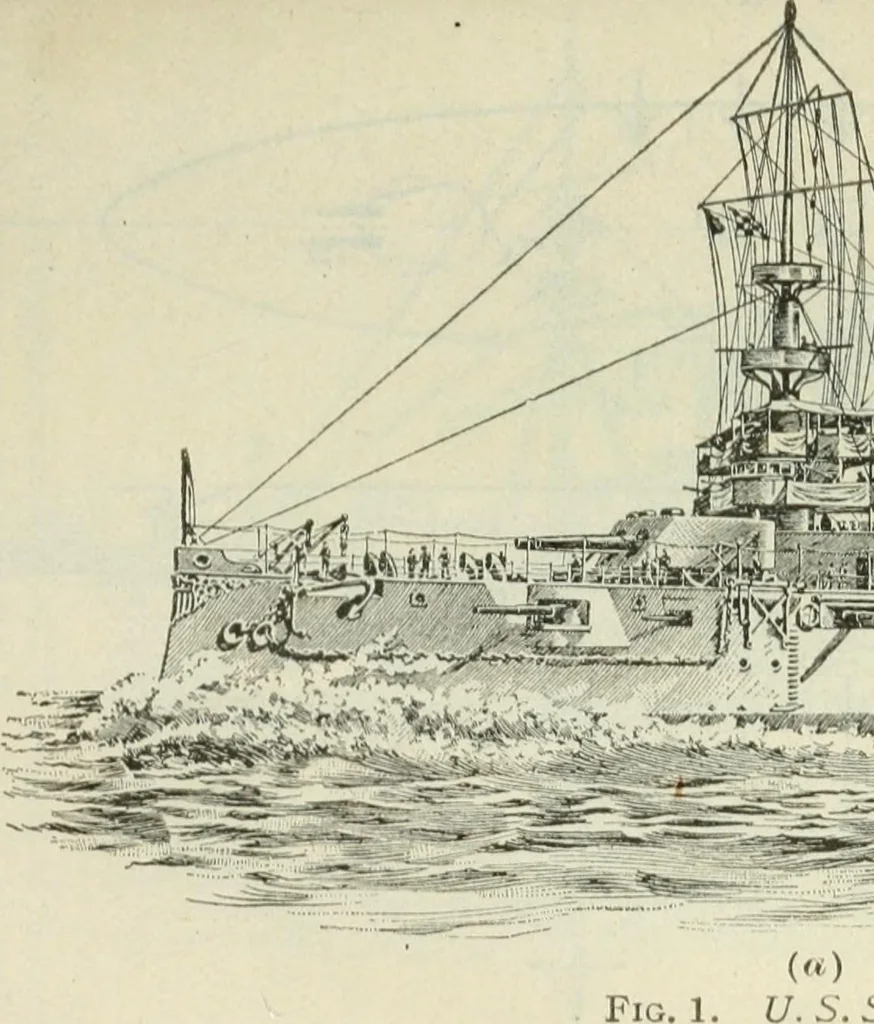 An illustration from The mariners' handbook; a convenient reference book for navigators, yachtsmen, and seamen of all classes, 1906, leaf 208
