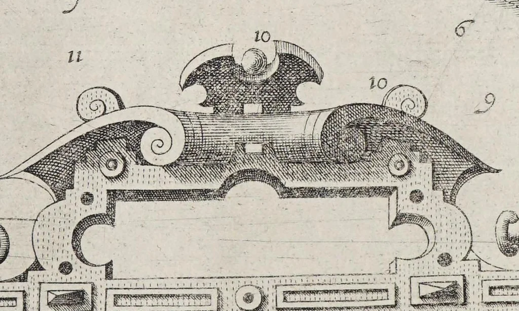 An illustration from The mariners mirrour : wherin may playnly be seen the courses, heights, distances, depths, soundings, flouds and ebs, risings of lands, rocks, sands and shoalds, with the marks for th'entrings of the harbouroughs, havens and ports of the greatest part of Europe: their seueral traficks and commodities: together w.th the rules and instrume[n]ts of navigation., 1588, leaf 117