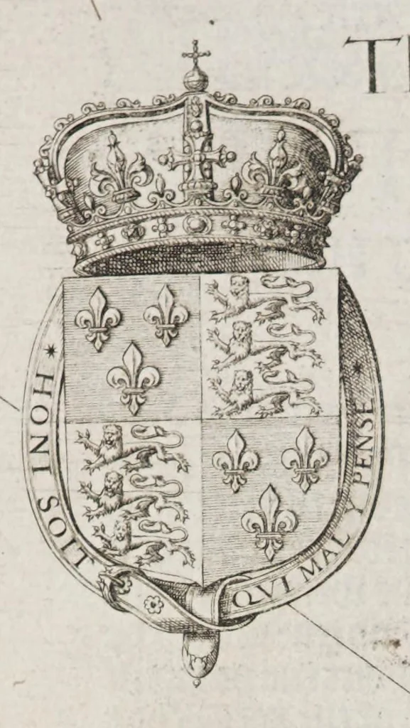 An illustration from The mariners mirrour : wherin may playnly be seen the courses, heights, distances, depths, soundings, flouds and ebs, risings of lands, rocks, sands and shoalds, with the marks for th'entrings of the harbouroughs, havens and ports of the greatest part of Europe: their seueral traficks and commodities: together w.th the rules and instrume[n]ts of navigation., 1588, leaf 132
