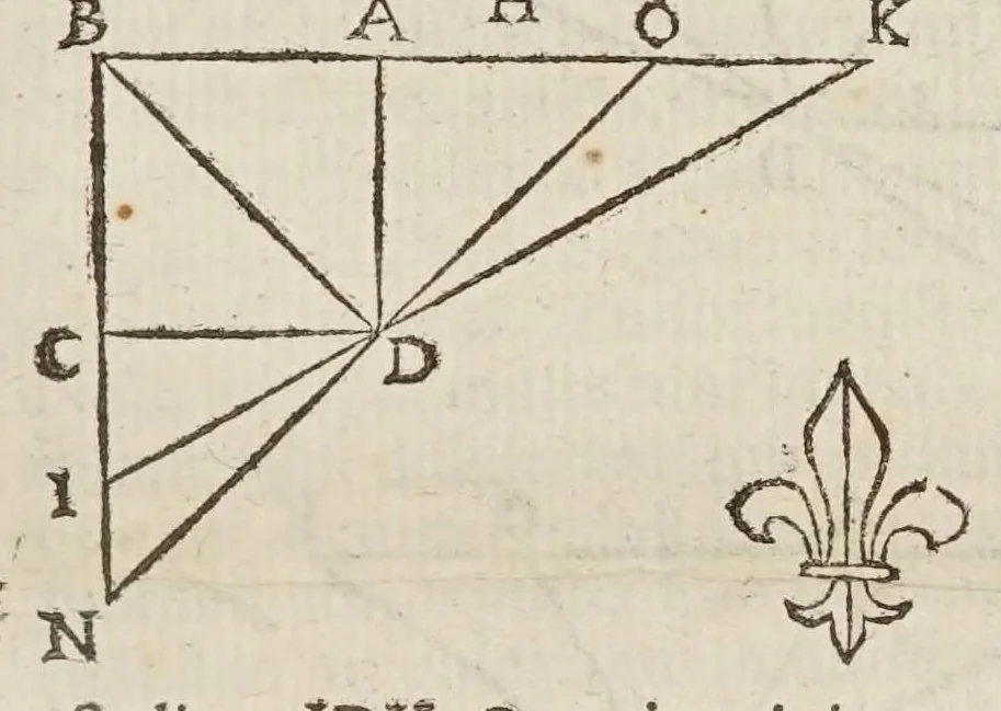 An illustration from Marini Ghetaldi ... Apollonius rediuiuus, seu, Restituta Apollonii Pergaei inclinationum geometria, 1607, leaf 33