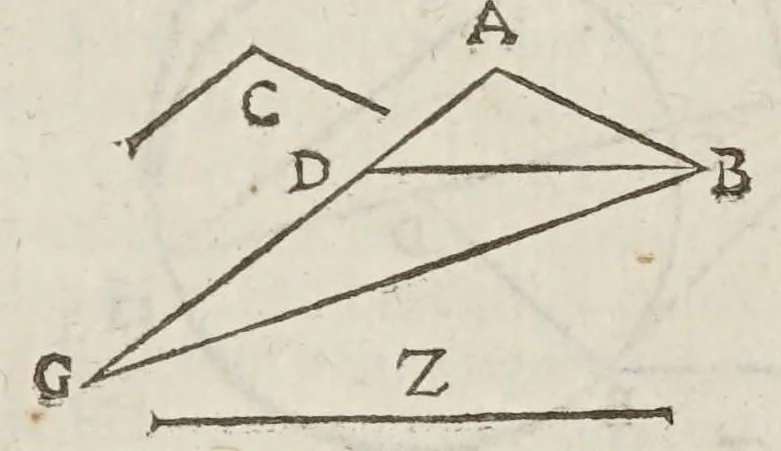An illustration from Marini Ghetaldi ... Apollonius rediuiuus, seu, Restituta Apollonii Pergaei inclinationum geometria, 1607, leaf 99