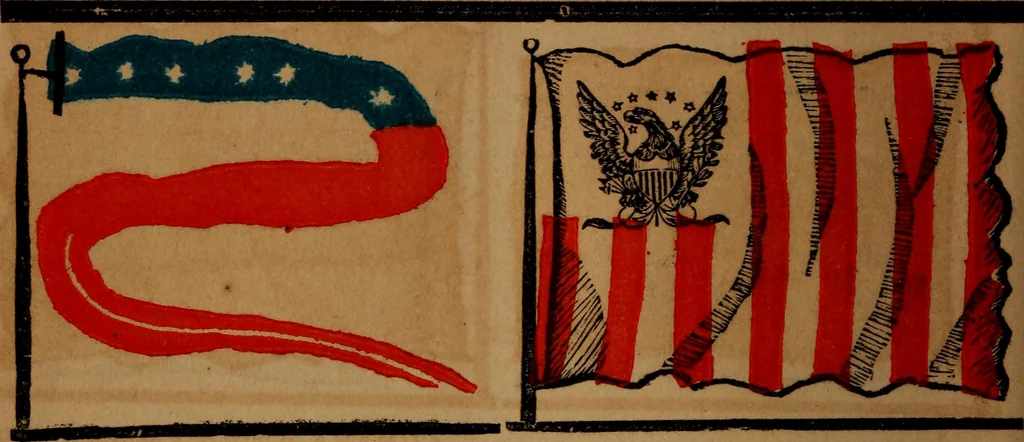 An illustration from The maritime flags and standards of all nations, together with a geographical sketch, 1856, leaf 11