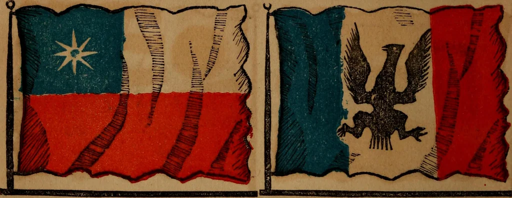 An illustration from The maritime flags and standards of all nations, together with a geographical sketch, 1856, leaf 13