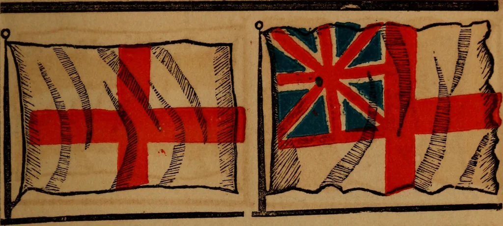 An illustration from The maritime flags and standards of all nations, together with a geographical sketch, 1856, leaf 16
