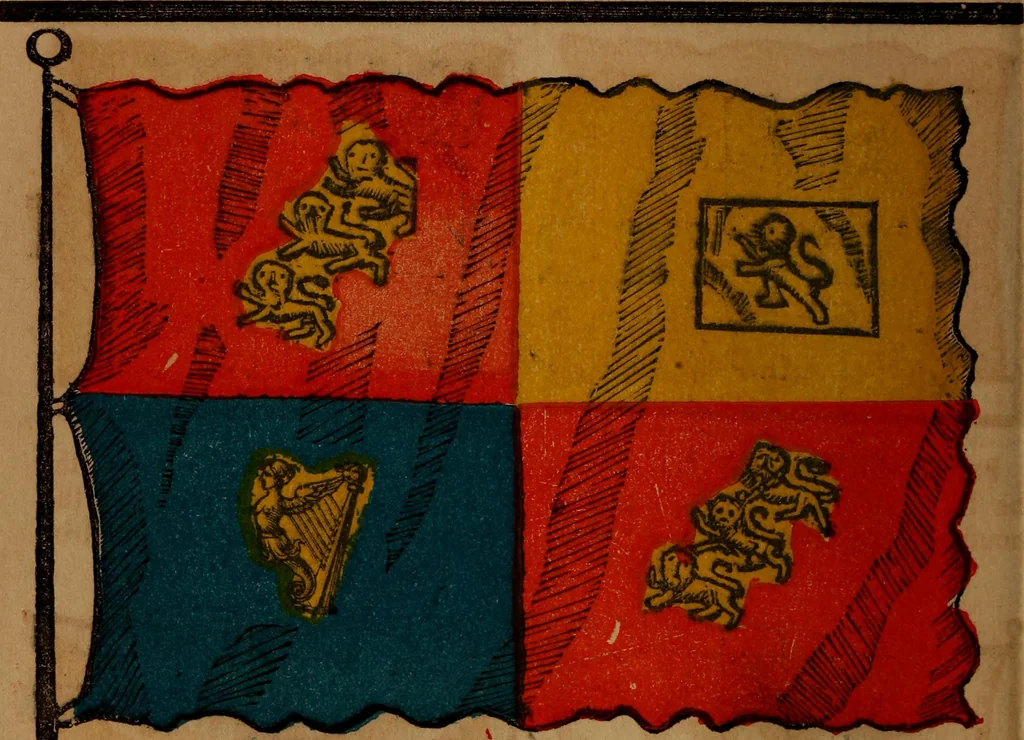 An illustration from The maritime flags and standards of all nations, together with a geographical sketch, 1856, leaf 17