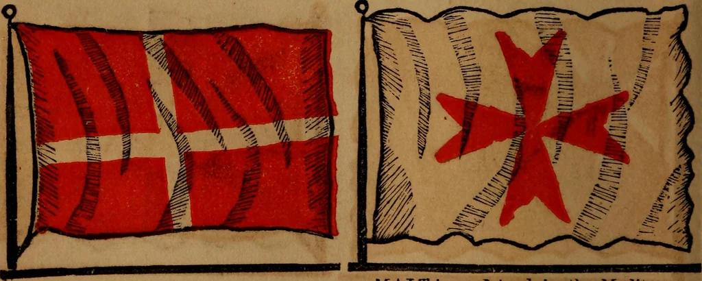 An illustration from The maritime flags and standards of all nations, together with a geographical sketch, 1856, leaf 19