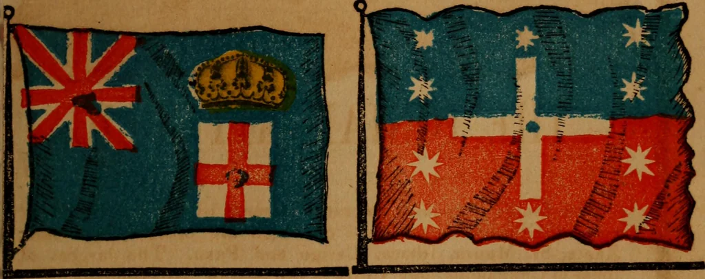 An illustration from The maritime flags and standards of all nations, together with a geographical sketch, 1856, leaf 22