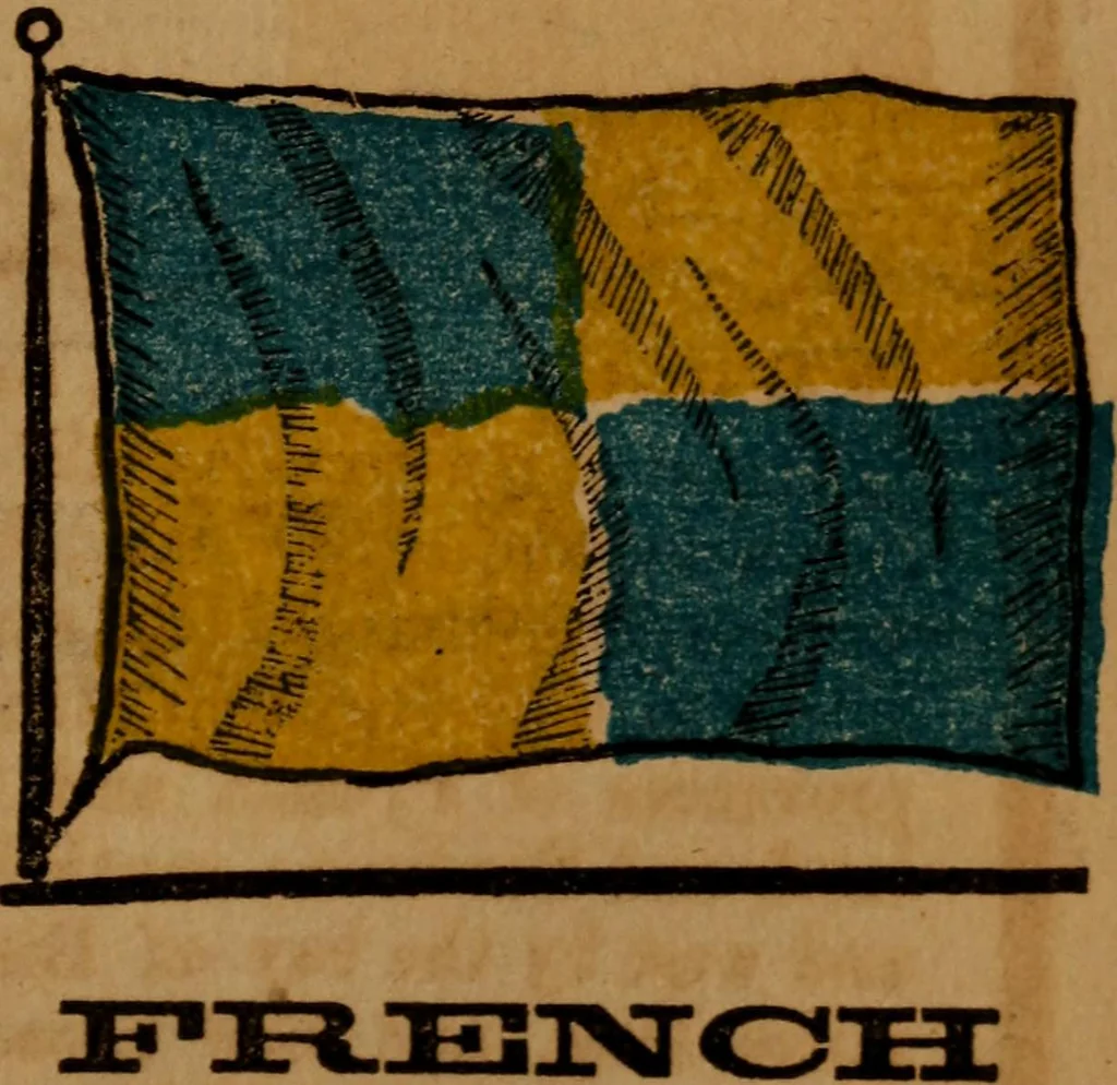 An illustration from The maritime flags and standards of all nations, together with a geographical sketch, 1856, leaf 24