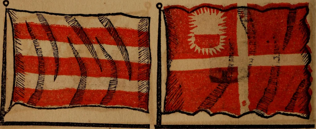 An illustration from The maritime flags and standards of all nations, together with a geographical sketch, 1856, leaf 33