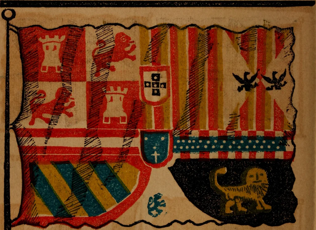 An illustration from The maritime flags and standards of all nations, together with a geographical sketch, 1856, leaf 43