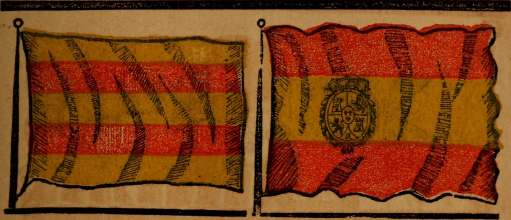 An illustration from The maritime flags and standards of all nations, together with a geographical sketch, 1856, leaf 44